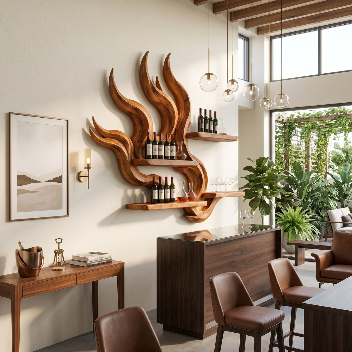 Scandinavian Wine Glass Holder For Home Bar