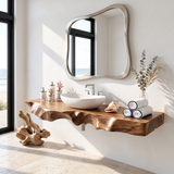 Farmhouse Solid Wood Vanity For Classic Bathroom