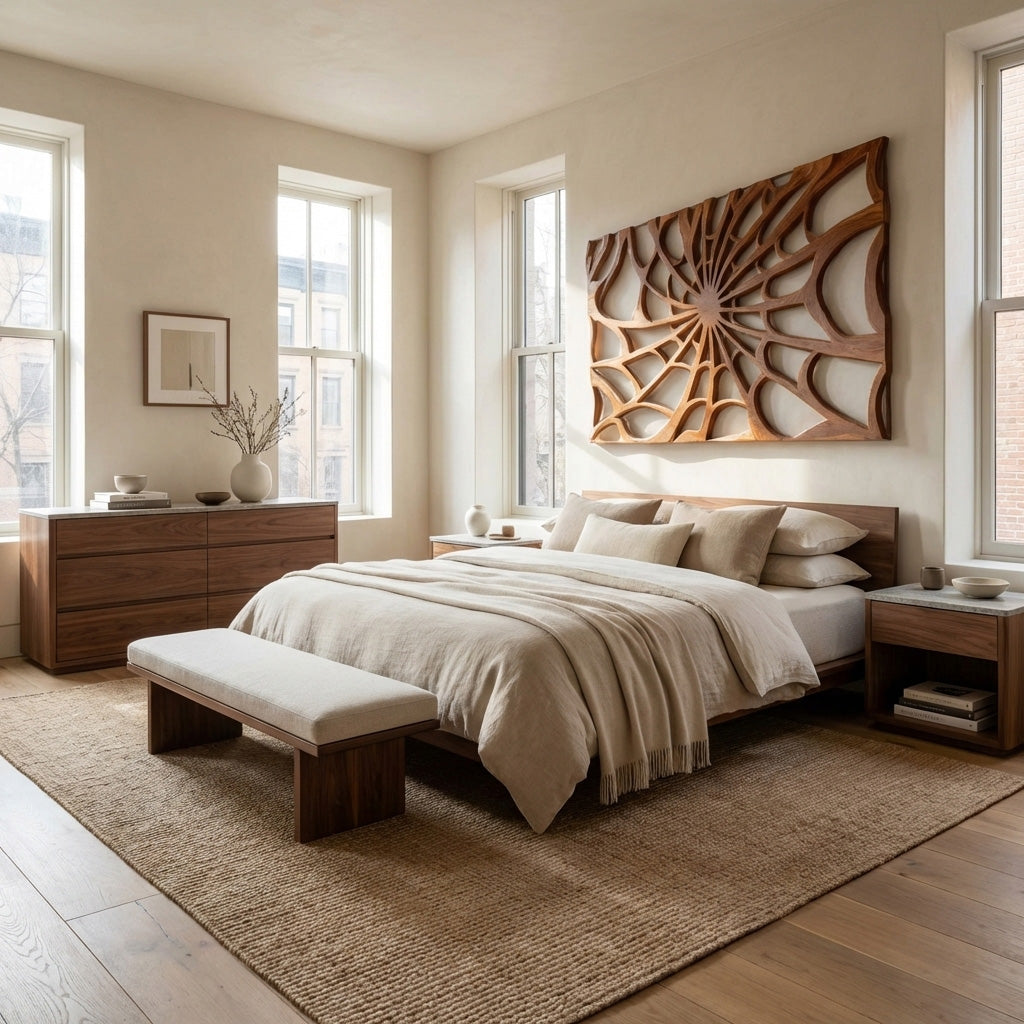 Luxury Radial Wood Wall Art For Living Room