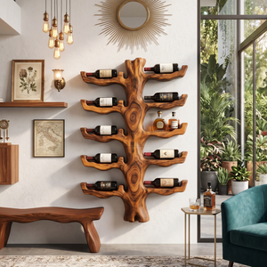 Handcrafted Coastal Wine Holder For Dining Space