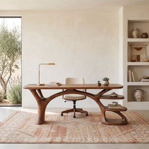 Modern Organic Form Study Desk Bedroom Workspace