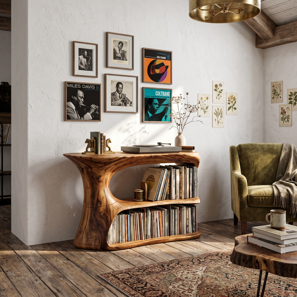 Farmhouse Record Cabinet For Entryway Organization