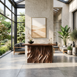 Scandinavian Live Form Accent Table For Open Concept Interior