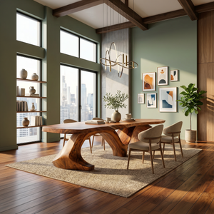 Modern Slab Dining Table For Formal Dining Room