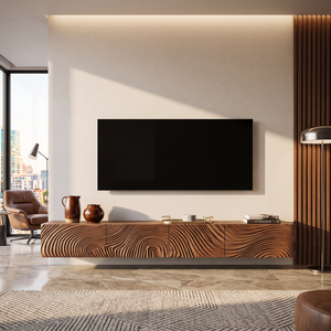 Rustic TV Console For Cozy Entryway Design