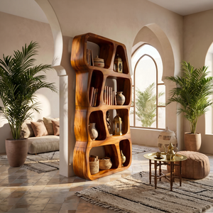 Scandinavian Artistic Bookshelf Display Organizer For Bedroom Space