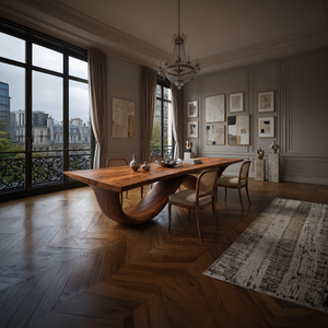Minimalist Slab Dining Table For Compact Dining Area