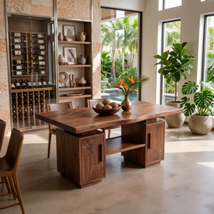 Modern Storage Dining Table For Garden Kitchen