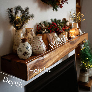 Rustic Live Edge Mantel Shelf For Living Room