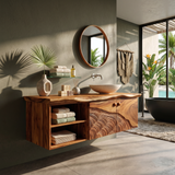 Rustic Wood Vanity Luxury Ensuite Bathroom