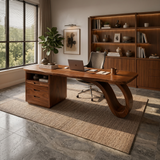 Organic Sculptural Executive Desk Luxury Workspace