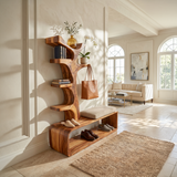 Mid Century Shoe Organizer Rack For Apartment Hallway Setting