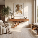 Mid Century Wooden Console Table For Living Room Contemporary Accent