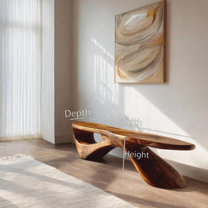 Sculptural Organic Bench For Entryway Or Living Room