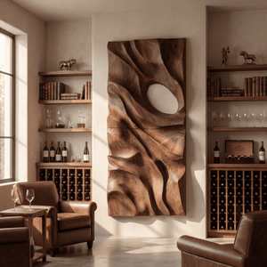 Minimalist Organic Wall Art Panel For Living Room