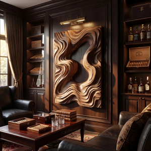 Contemporary Fluid Wall Decor Panel For Dining Room