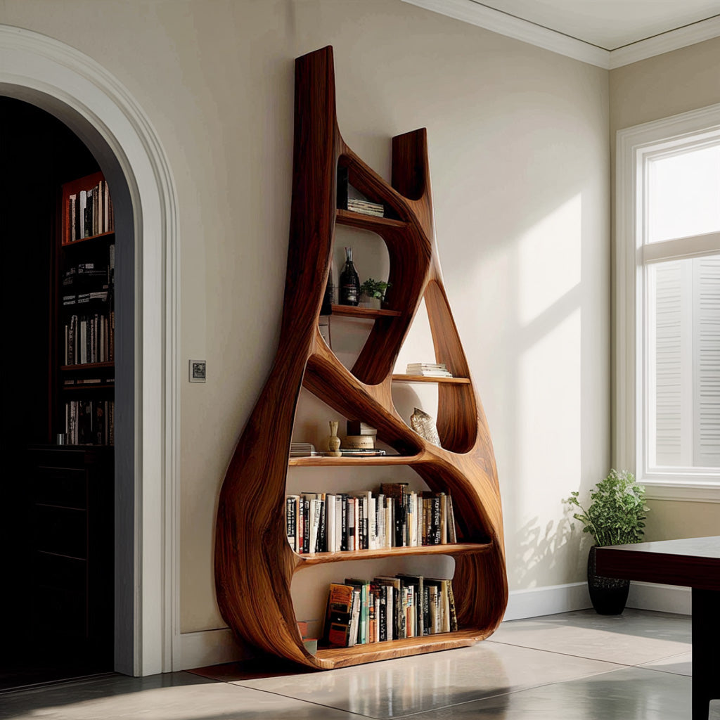 Minimalist Sculptural Bookshelf For Living Room Furniture