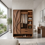 Contemporary Sculptural Form Armoire For Luxury Bedroom Interior