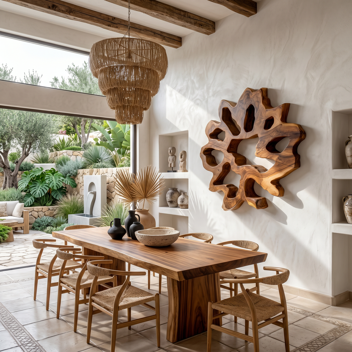 Rustic Organic Ring Wall Art For Dining Room