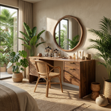 Minimalist Makeup Vanity Desk Personal Beauty Space Dressing Area