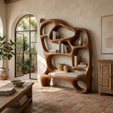 Mid Century Display Bookshelf For Open Living Area