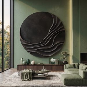 Minimalist Organic Wall Sculpture For Entry Hall Interior