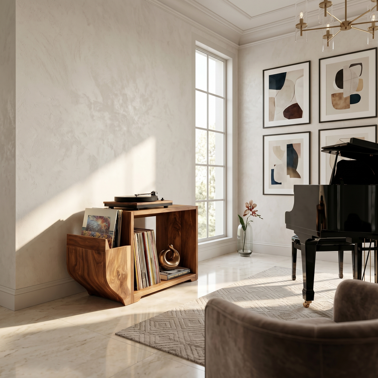 Modern Record Storage Cabinet Urban Penthouse