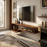 Contemporary Walnut TV Stand For Modern Loft Bedroom