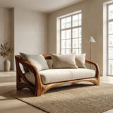 Modern Handcrafted Wood Sofa For Living Room
