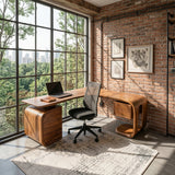 Mid Century L-Shaped Desk For Workspace Or Office