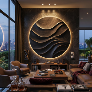 Mid Century Abstract Wall Decor For Resort Interior Space