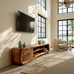 Luxury Media Console Contemporary Living Space