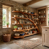 Farmhouse Sculptural Bookcase Storage Organizer For Bedroom Space
