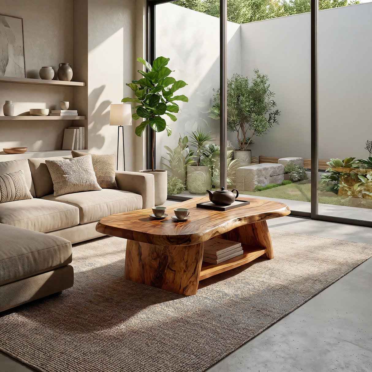 Modern Solid Wood Coffee Table For Living Roomdecor And Interior Design