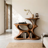 Modern Sculptural Vinyl Storage Cabinet For Living Room