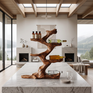 Rustic Wine Holder For Furniture Display Shelf Ideas