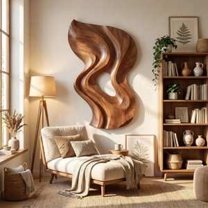 Minimalist Abstract Relief Wall Panel Decor For Study Space