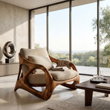 Luxury Frame Sculptural Armchair For Reading Nook