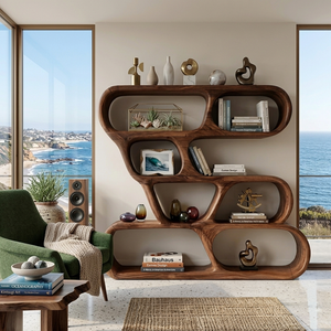 Modern Curved Shelf For Holiday Decoration