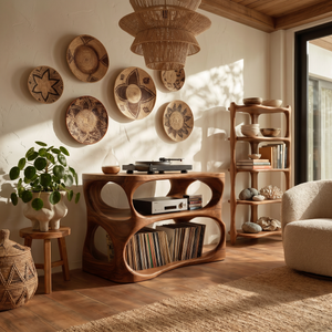 Modern Vinyl Display Stand For Entertainment Interior Space