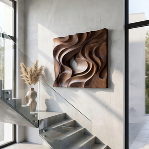 Scandinavian Curved Wall Art Panel For Living Room
