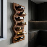 Contemporary Wooden Wine Rack For Dining Room Wall Storage