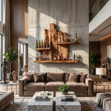 Rustic Wall WineStand For Dining Lounge Bottle Showcase Unit