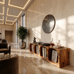 Contemporary Arch Vinyl Storage Cabinet Luxury Lounge