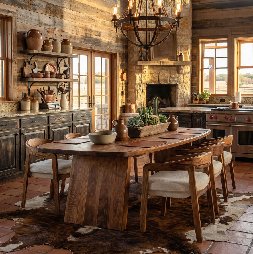 Luxury Organic Dining Table With Sculptural Form For Dining Room