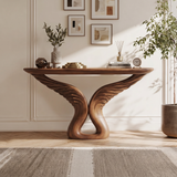 Organic Arch Base Console Table Contemporary Hallway