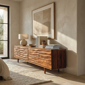 Luxury Sculpted Sideboard For Living Room