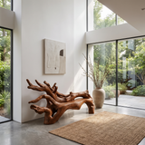 Handcrafted Branch Bench For Versatile Living Room Seating