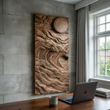 Organic Sculptural Wave Wooden Wall Art For Wall Decor
