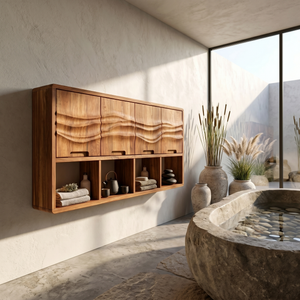 Modern Sculptural Bathroom Cabinet Master Bathroom
